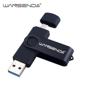 

New usb 3.0 WANSENDA OTG USB Flash Drive Pen Drive for Android/Tablet 16GB 32GB 64GB 128GB 256GB Pendrive 2 in 1 Micro USB Stick