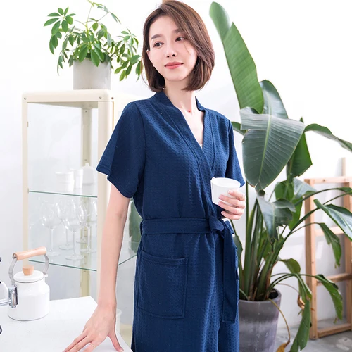 Robes Women Short Sleeve Summer New Home Soft Simple Daily Korean Style Womens Clothing High Quality Fashion Loose Leisure Chic - Цвет: 9317-1