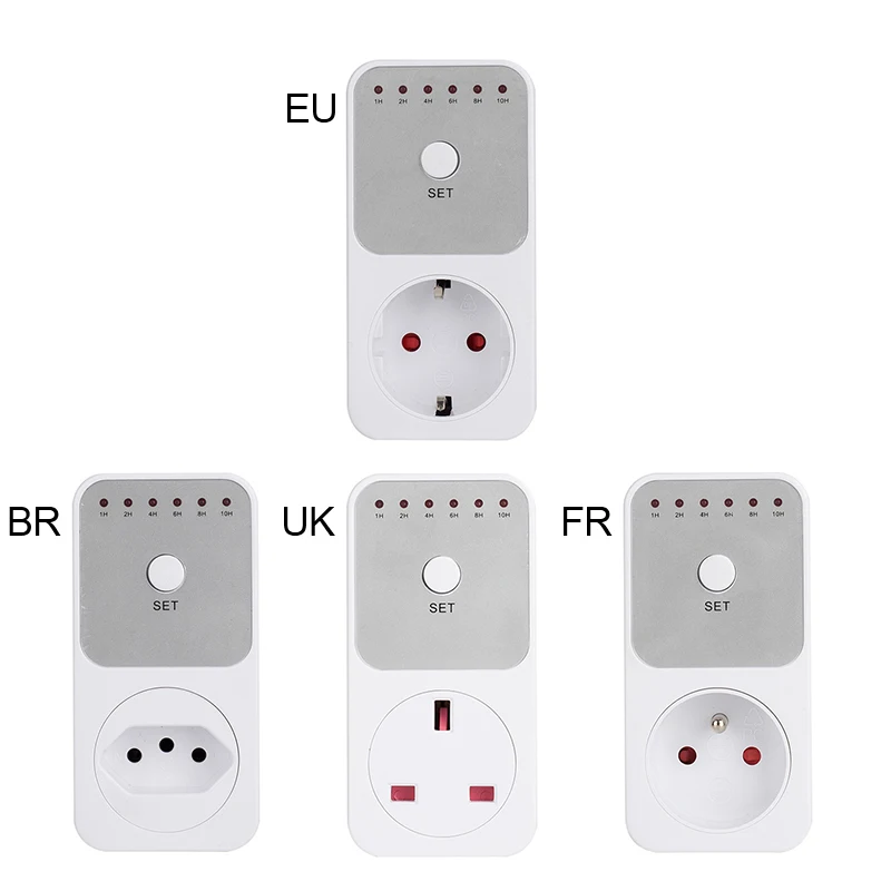 

EU UK BR FR Plug 240V 50Hz Digital Timer Socket Countdown Intelligent Time Setting Switch Timer Control Socket