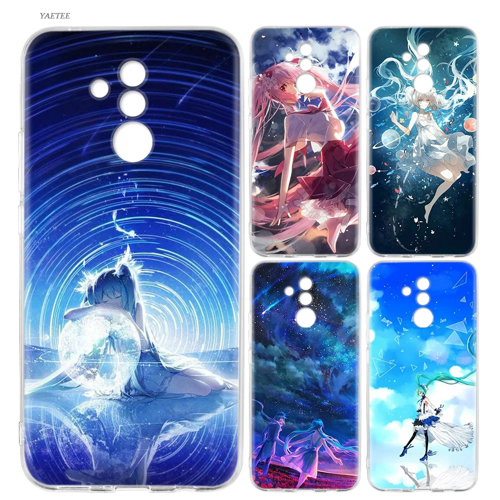 

Silicone Back Case For Huawei P20 P30 P10 lite Pro Mate 20 10 Pro lite P Smart Plus + 2019 Nova 4 Cover Anime Hatsune Miku Vocal