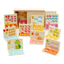 Монтессори пособие по математике Математика познавательные и доска соответствия граф Номер Деревянные игрушки для дети мультфильм Животные дизайн