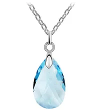 Adorável presente lágrima água dropshipping transparente qualidade cristal pingente colar encantos acessórios de verão moda jóias