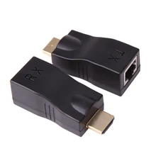2 шт. HDMI 30 м к RJ45 сетевой кабель Extender конвертер повторитель над по cat5e/cat6 Кабели 1080 P для HD EVD PS3 телеприставки