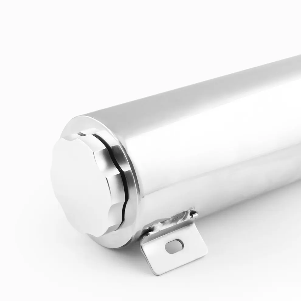 

Polished Stainless Steel Radiator Overflow Tank Bottle Catch Can Car Modification Radiator Cooling Water Bottle