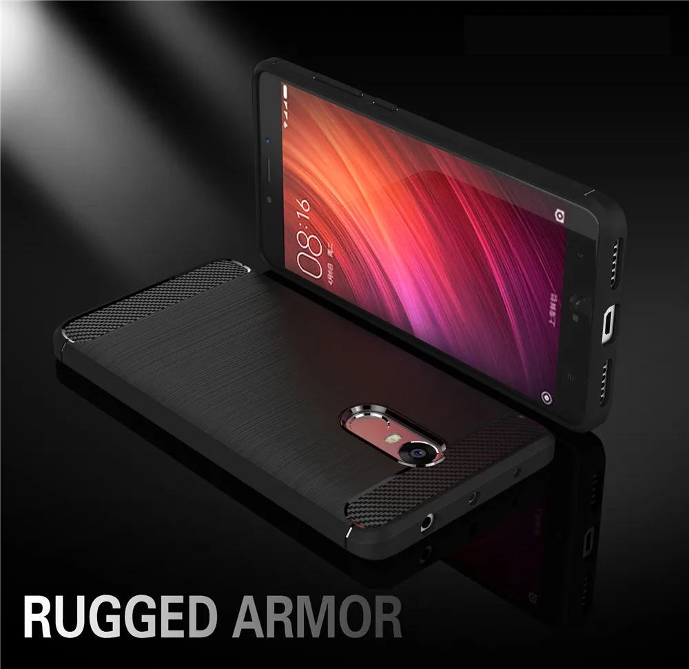 Роскошные углеродного волокна бампер чехол для Xiaomi Redmi 4A 6 про 6A 5 Plus Note 4 Red mi