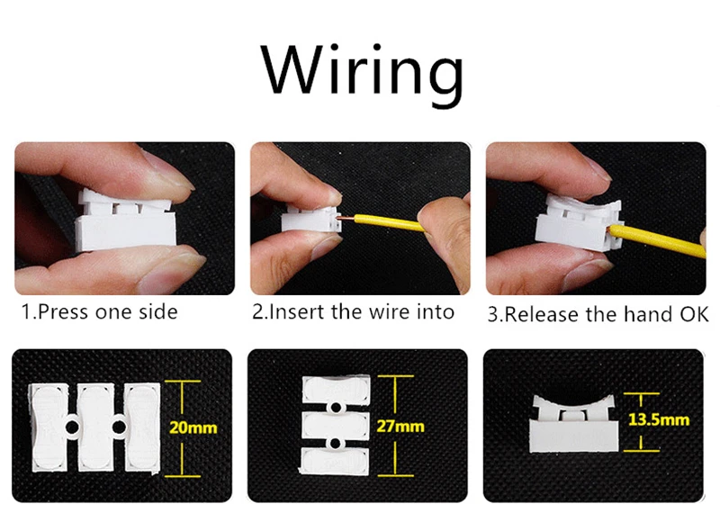 30 шт./лот CH-2/CH-3 Пресс разъем зажим для Электрического Кабеля Разъемы быстрый фиксатор соединения провода клеммы блок Пружинные соединители