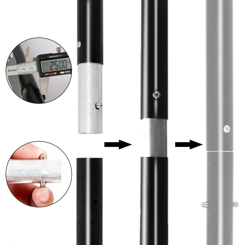  2x2M/6.5x6.5ft Photo Video Studio Backdrop Background Stand Adjustable Telescopic Background Suppor