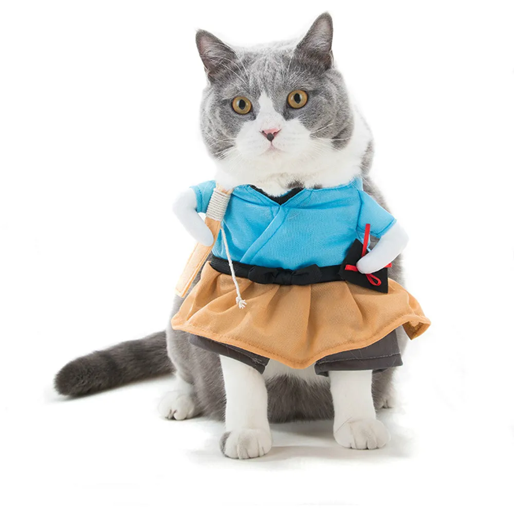 

Pet Soft Pet Funny Clothes Cat Costume Uniform Suit Cat Clothes Puppy Cat Cosplay Clothes Party Clothing for Cat Pet Costume