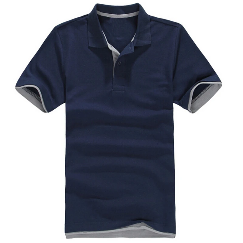Фирменная Новинка Для мужчин рубашки поло хлопок короткий рукав модная Майки