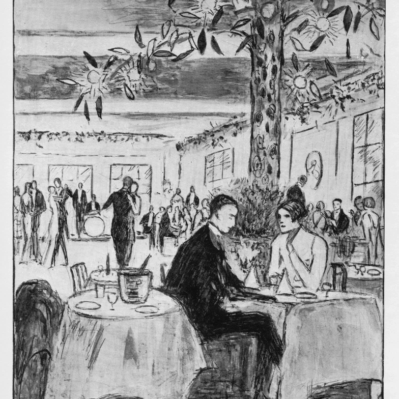 Sketch Of The Interior Of Uncles Club  1926 Poster Print By Mary Evans Jazz Age Club Collection (18 X 24)