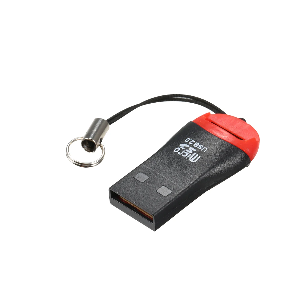 Кардридер TF(Micro SD) USB 2 0 компактный портативный черного и красного цветов