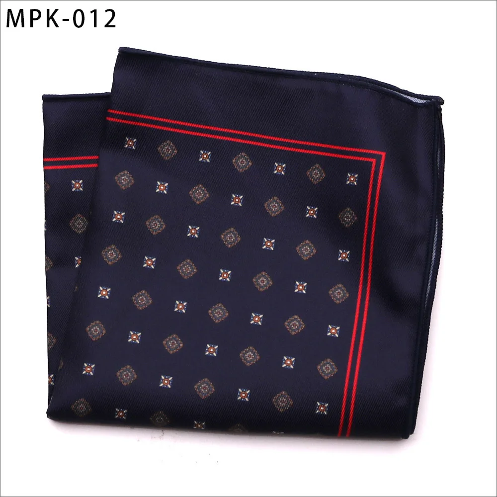 MPK-12 Новинка, модный мужской платок, карманный, квадратный, популярный, 25X25 см, большой, мужской, с узором пейсли, в горошек, нагрудные Платки для свадьбы, мужской костюм - Цвет: MPK-12