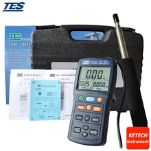 Горячий провод термо цифровой анемометр Анемометр воздушный Ветер расходомер TES1340