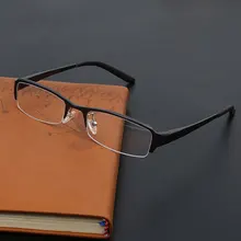 Модные мужские очки из оптического сплава, металлическая оправа, мужские высококачественные очки, очки без оправы по рецепту