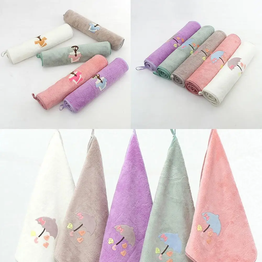 

Umbrella Girl Design Soft Water Absorbent Washing Bathing Shower Towel Washcloth Drop Shipping