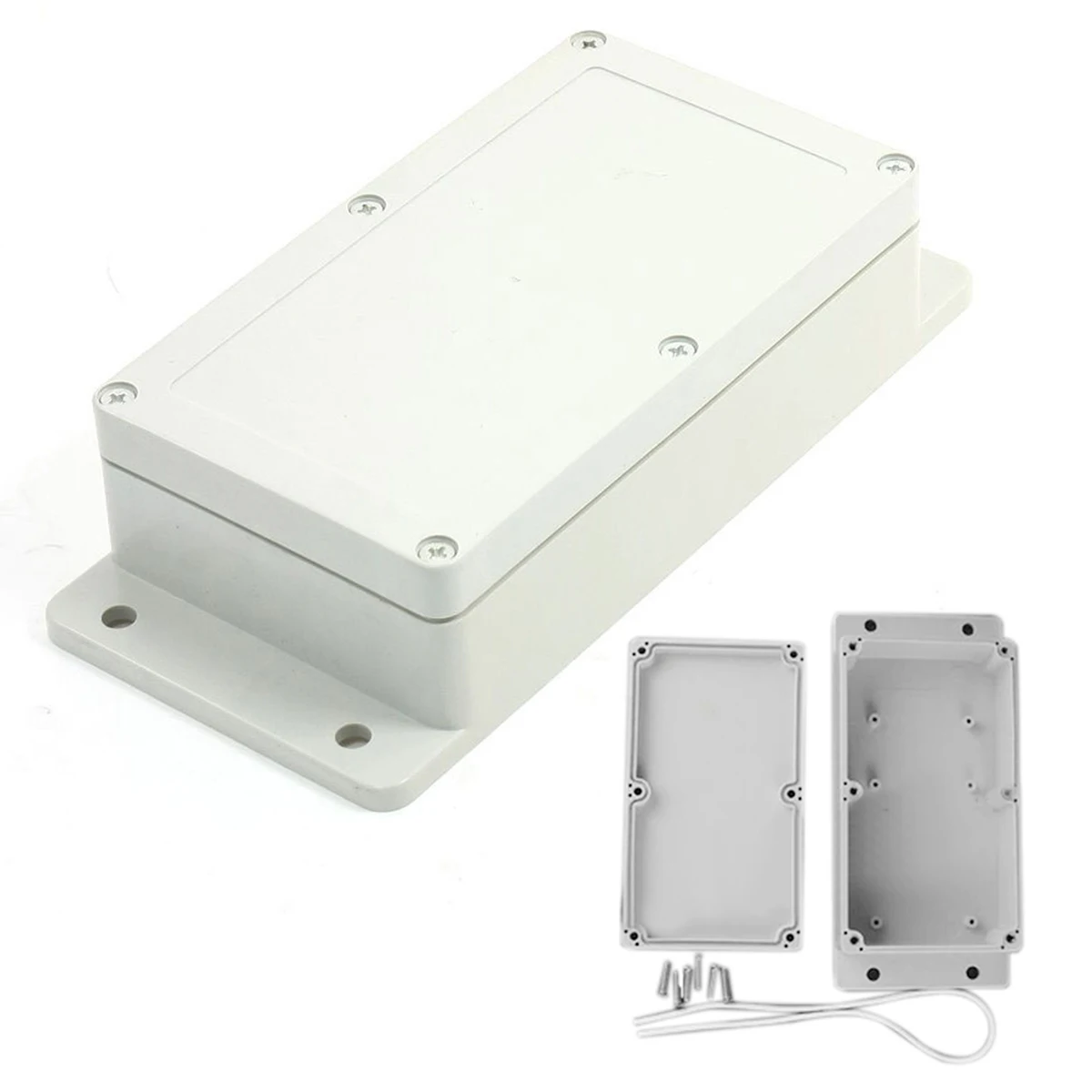 

Mayitr Waterproof Enclosure Power Junction Box White Plastic Electronic Project Enclosure Case 158x90x46mm