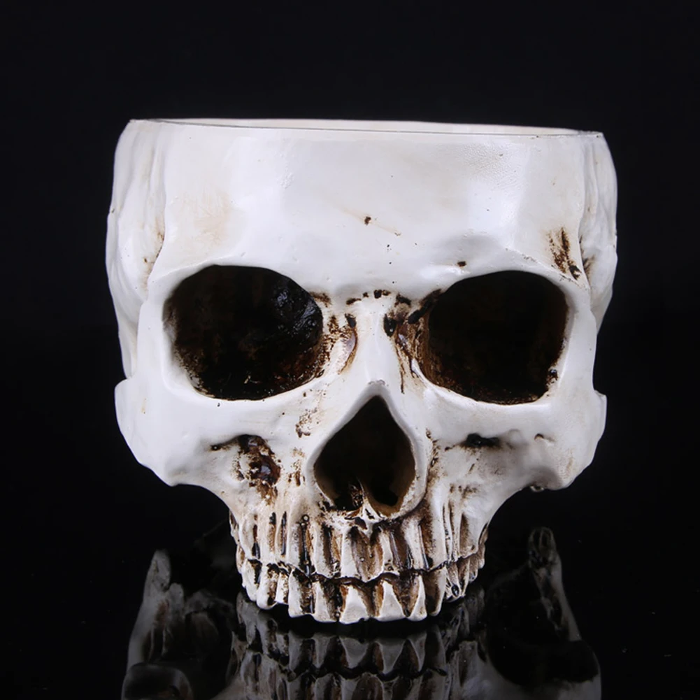 

Skull Flowerpot Resin Statues Halloween Home Office Decor Planters