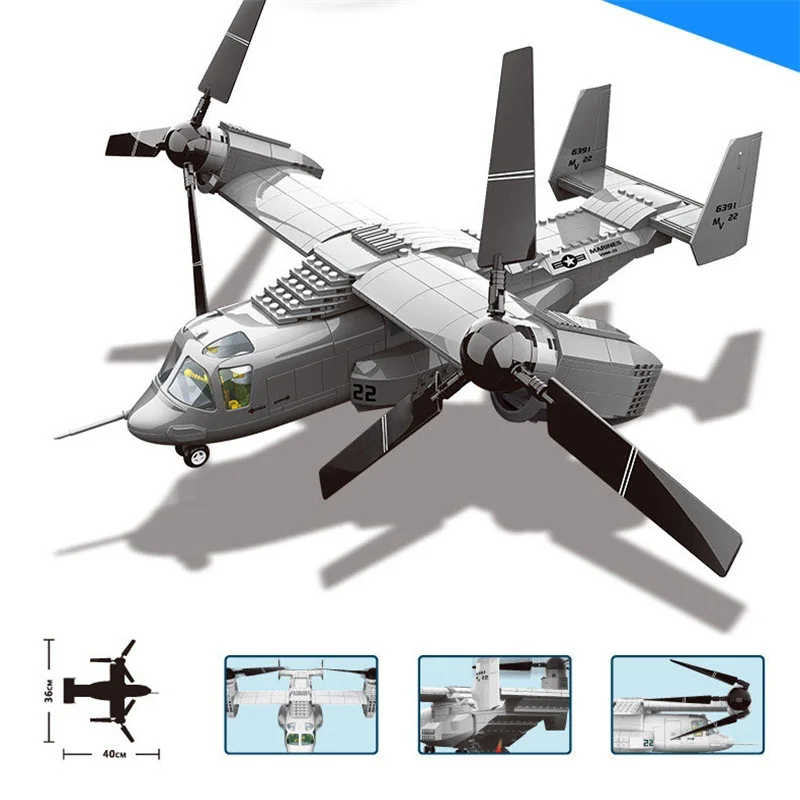 New Military Series Helicopter Building Blocks Compatible Legoed Model 6 Plane Fun Aircraft Brick Children Toy For Boy