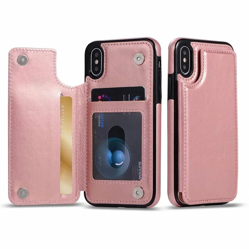 Чехол-портмоне из искусственной кожи с откидной крышкой для iPhone X XR XS MAX 5 5S SE 6 6s 7 8