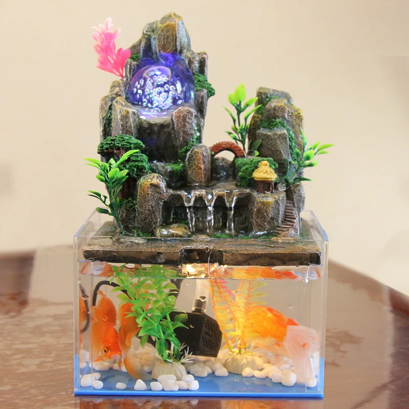 Креативные Скалистые воды фонтан аквариум офис настольные украшения микро пейзаж украшение домашний Декор Бизнес подарки