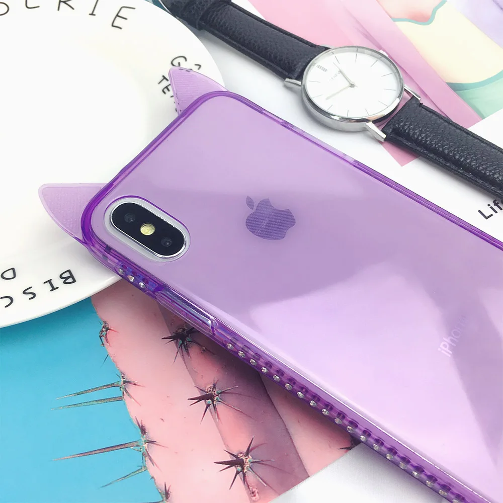Ascromy для iPhone X роскошный противоударный чехол с блестящими стразами бампер XS Max XR 8