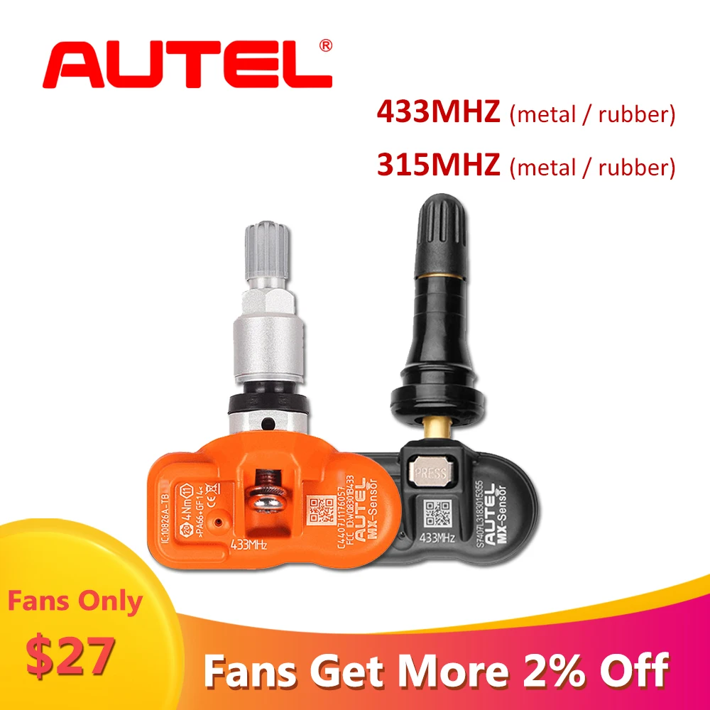 

100% Original AUTEL TPMS Sensor 433 315 Mhz MX-Sensor tyre pressure sensor Tire Monitoring TPMS car OE-Level Programmable Sensor