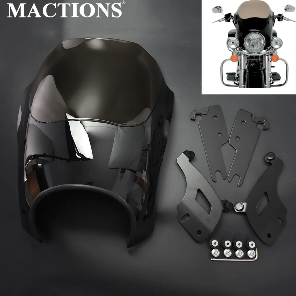 

Motorcycle Accessories Windshield Shades Headlight Fairing Smoke with Mount Kit for Harley Touring Road King Custom