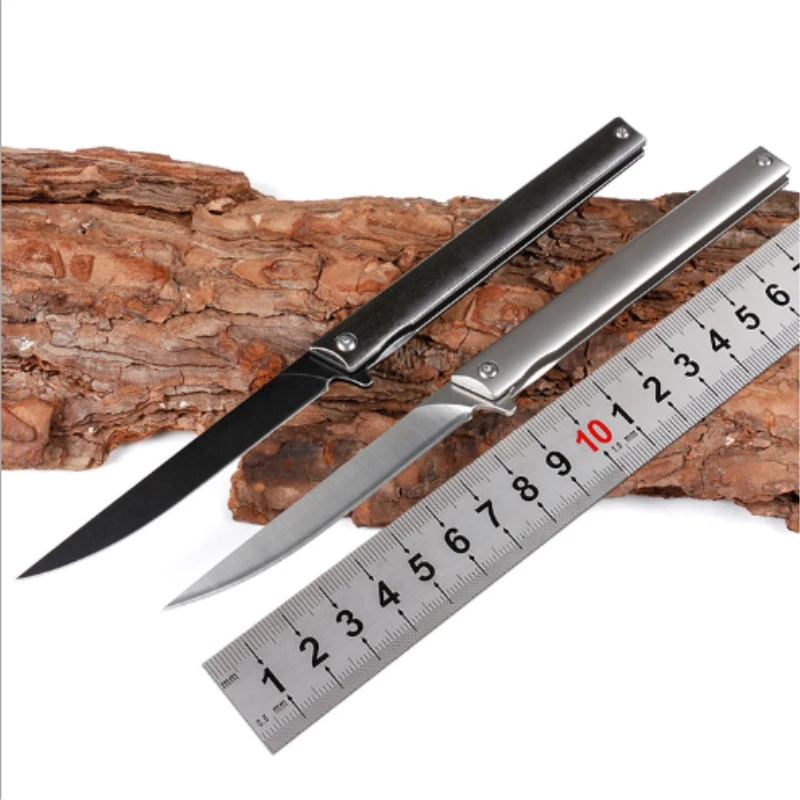 

Magic Pen folding knife m390 blade titanium handle pocket survival tactical knives flipper small rescue camp portable EDC knife