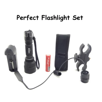 

Perfect Set 2000LM XM-L2 U3 10x7135 1M 3500mA C8 LED Flashlight (Charger+Battery+Mount+Holster+Remote)