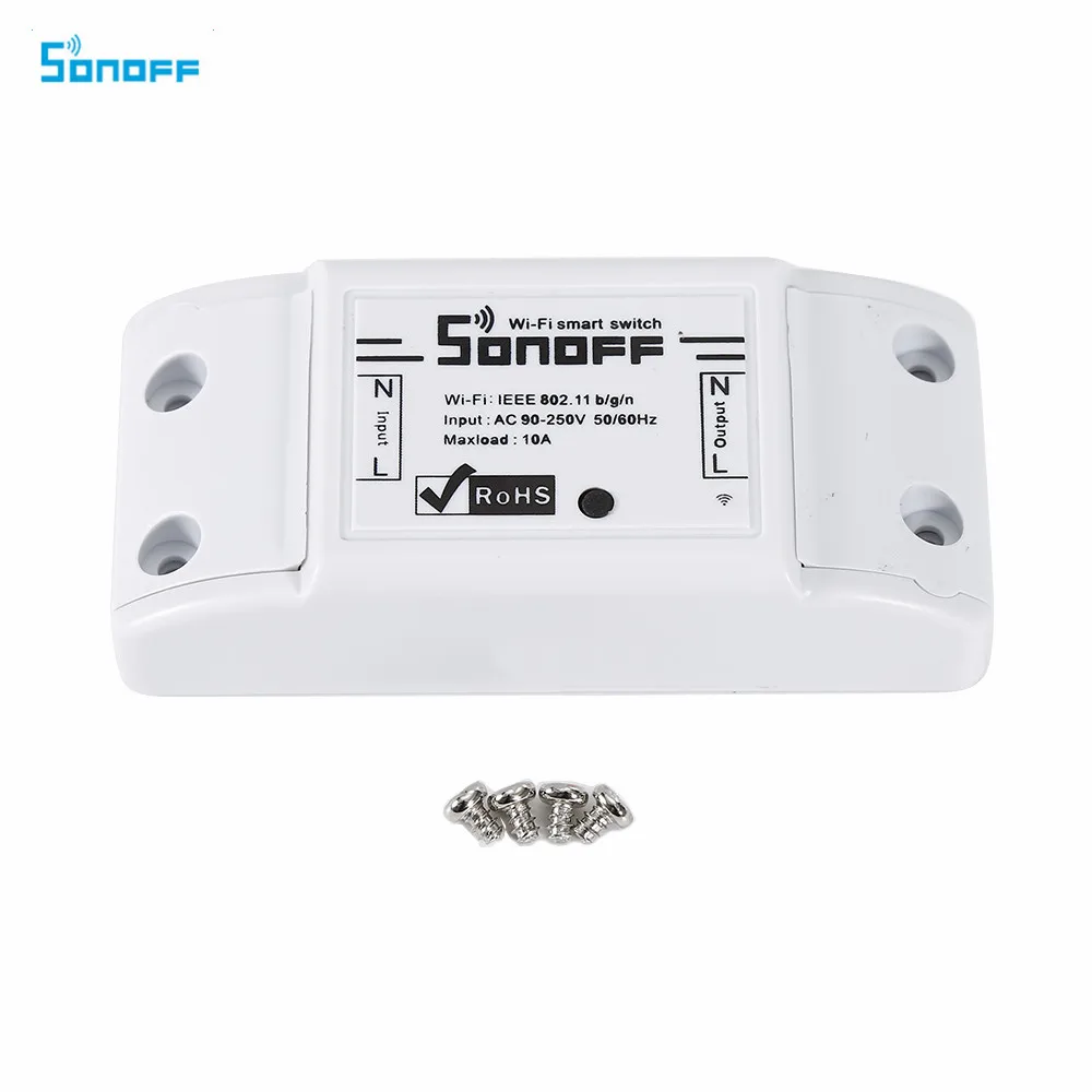 

Sonoff Wireless Wifi Switch For Smart Home Automation Relay Module 10A 90-250V 220V Support IOS Android Remote Controller