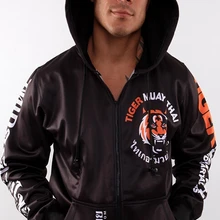 Толстовки с надписью «ММА»; L; XL; XXL S024 S025 Спортивная одежда человек толстовки черный/белого цвета с рисунком тигра