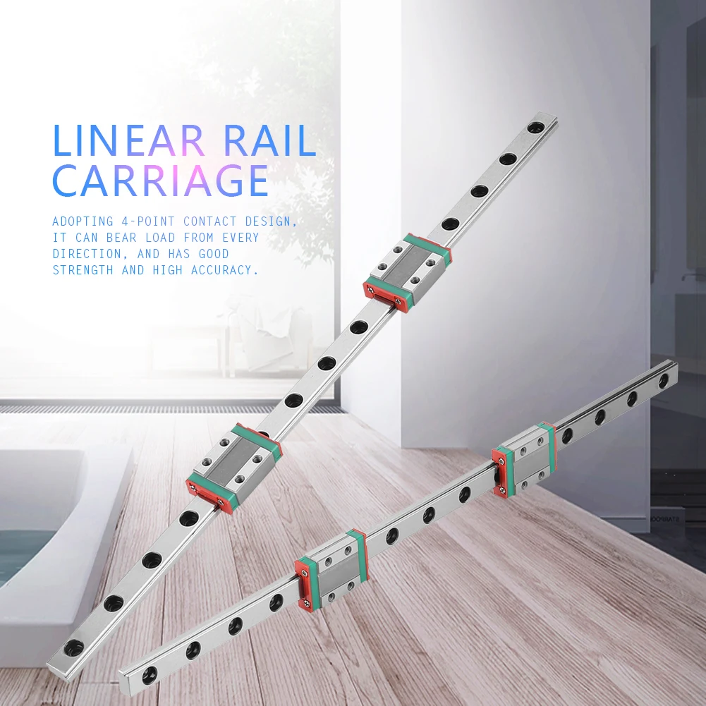 

MGN9B 300mm Length Linear Guide Linear Rail 9mm Width linear motion rail with 2pcs MGN9B Rail Block Carriage Linear Slide Rail