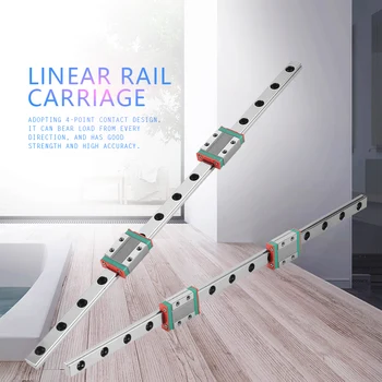 

MGN9B 300mm Length Linear Guide Linear Rail 9mm Width linear motion rail with 2pcs MGN9B Rail Block Carriage Linear Slide Rail