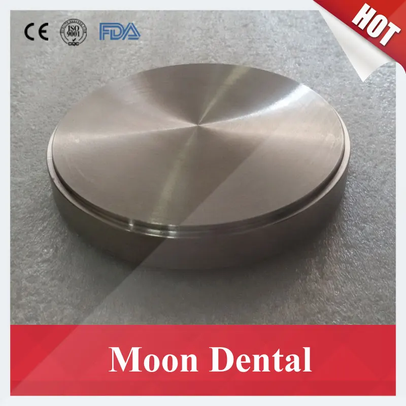  1 Piece Dental Titanium Blocks OD98x25mm Grade 2/Grade 5 Dental CAD CAM Milling Material Dental Tit