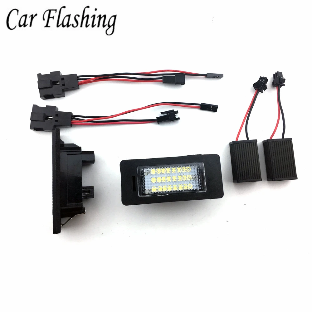 

2Pcs 24SMD LED Number License Plate Light Fit for AUDI A1 8X / A3 8V / A4 S4 B8 / A5 S5 8T / A6 C7 4G / A7 4G / Q3 / Q5 / TT 8J