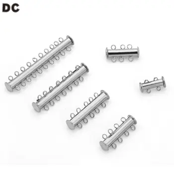 

DC 10pcs/lot Strong Magnetic Slide Clasps Fitting Necklaces Bracelets End Clasps Connector For Diy Necklace Jewelry Making