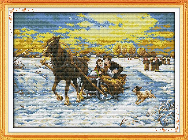 

Marry couples Printed Canvas DMC Counted Chinese Cross Stitch Kits printed Cross-stitch set Embroidery Needlework
