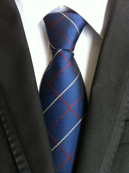 Модные аксессуары для мужчин клетчатые галстуки из полиэстера для мужчин бренд бизнес-стиль, галстуки Свадебные 8 см Тощий шейный платок для костюма рубашки - Цвет: 004