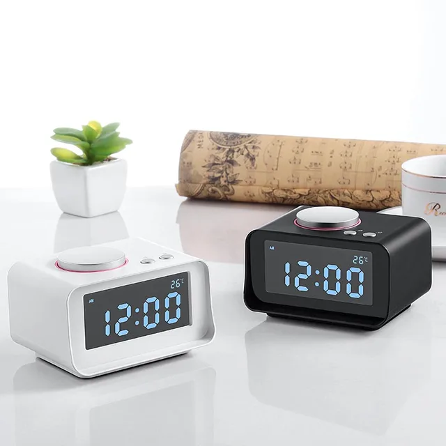 $US $34.67  LCD Digital Alarm Clock With Snooze FM Radio LED Desk Clock Wake Up Light USB Charging Timer Weathe
