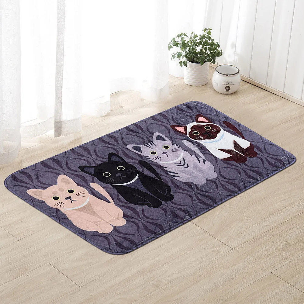 Ouneed печатные коврики для ванной кухни коврики ковер в форме кошки для гостиной Нескользящие коврики 6M18 Прямая поставка