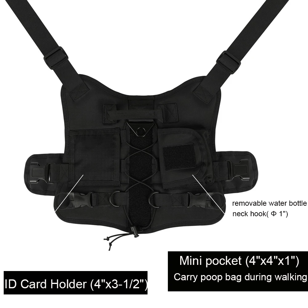 dog harness with id window