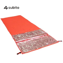SUBITO Single Person Sleeping Bag Outdoor Camping Envelope Style Thermal Reflection WarmSleeping Bags Emergency Survival Blanket