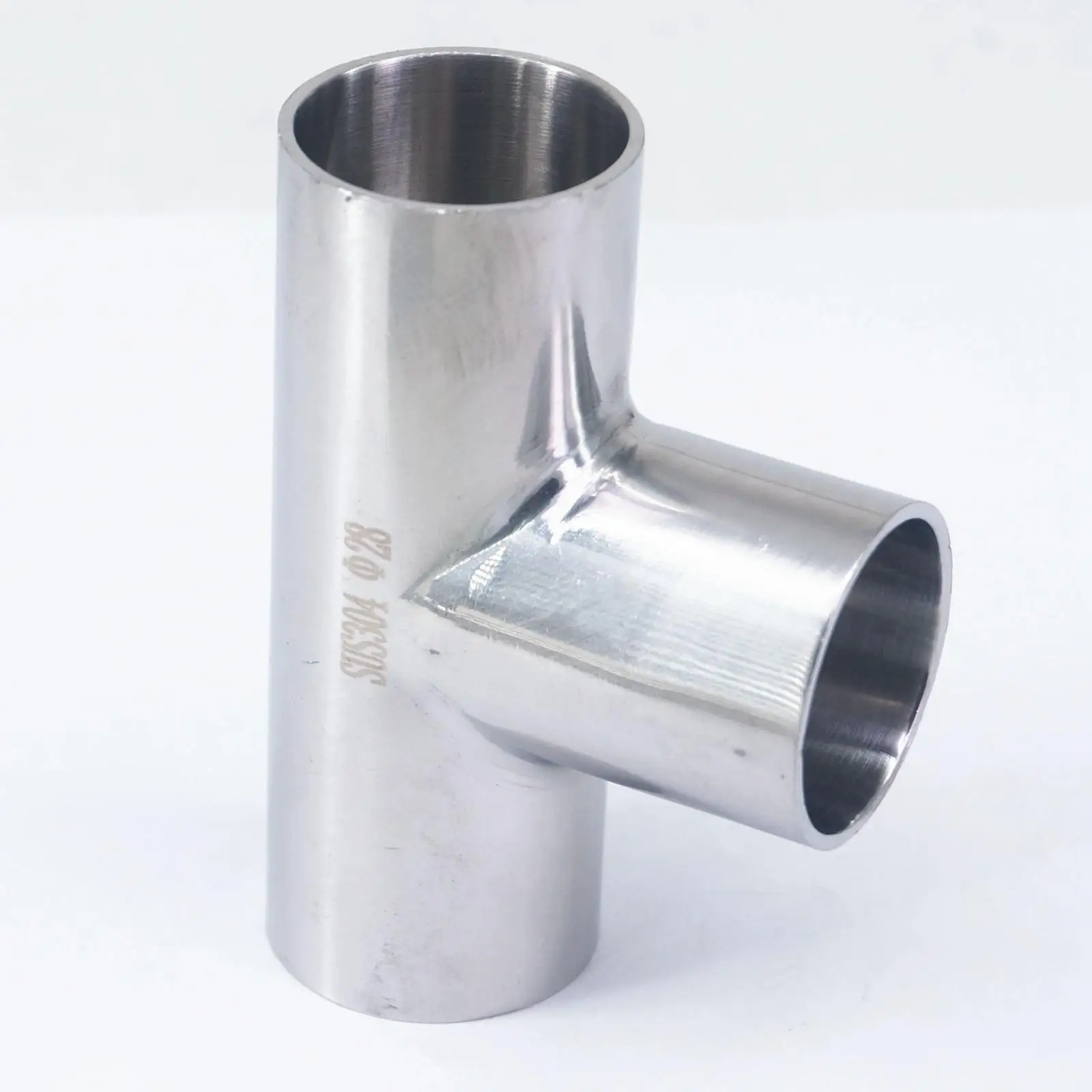 28mm O/D 304 Stainless Steel Sanitary Weld Tee Connector Pipe Fitting