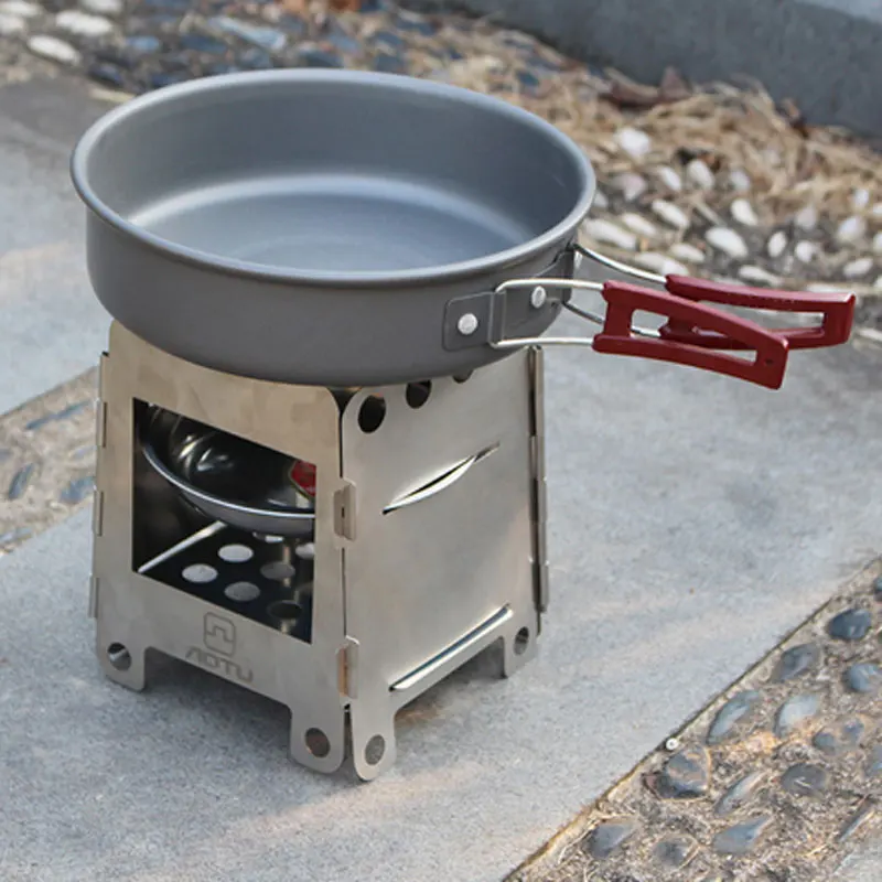 Средняя спиртовая дровяная печь Кемпинг Складная на дровах угольная горелка