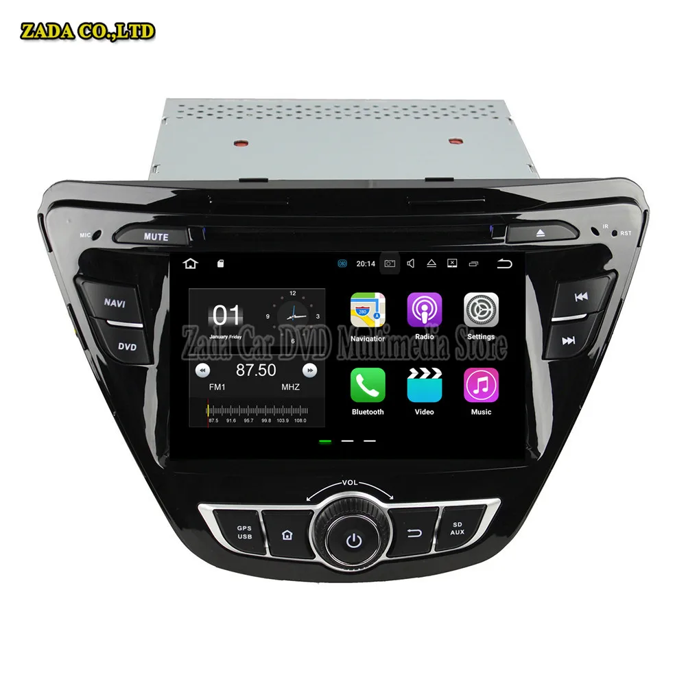 NaviTopia 7 дюймов 4 ядра 2 ГБ Android 8 1 автомобиля gps навигации для hyundai Elantra 2014 с Поддержка
