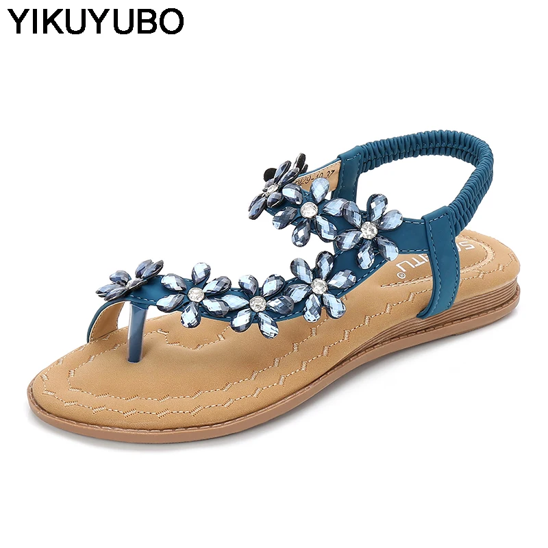 YIKUYUBO/женские сандалии коллекция 2019 года модная летняя обувь для женщин черные
