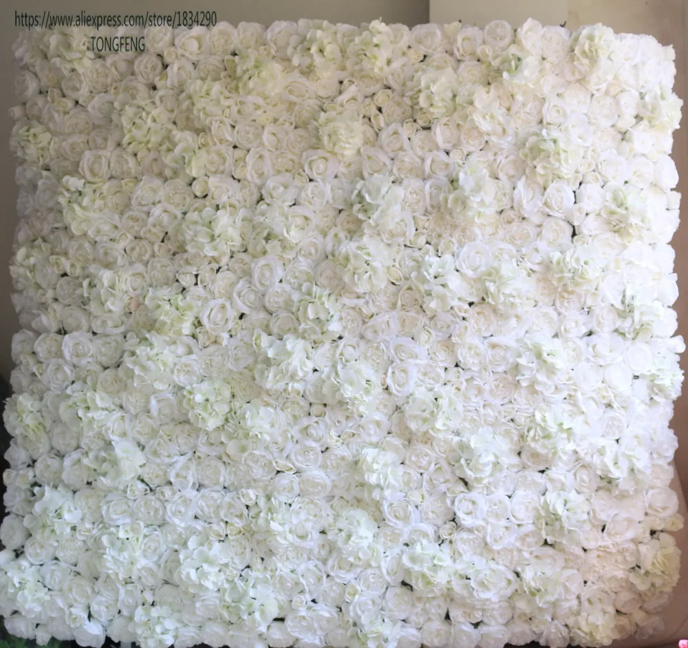 Artificial Silk Rose Peony Hydrangea 3d Flower Wall Wedding Backdrop