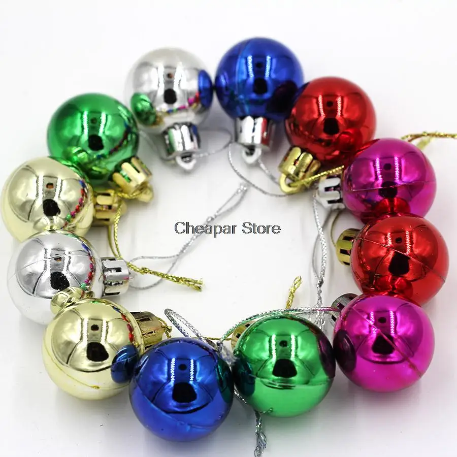 12pcs Multi Color Christmas Balls Ornaments Xmas Tree Hanging Party