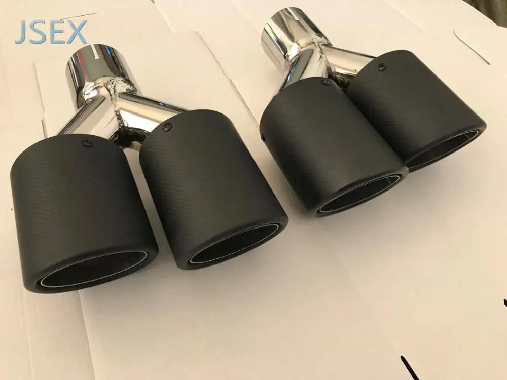 

carbon fibre NO LOGOI AKRAPOVIC Stainless steel Universal DUAL Automobile exhaust pipe Muffler Car modification