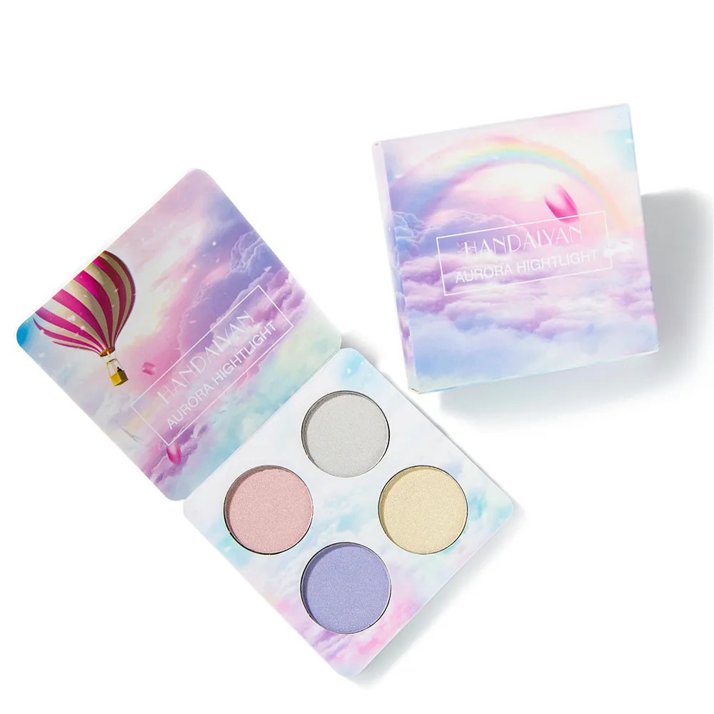 

1PC Holographic Mermaid Eye Shadow Palette Highlighter Shimmer Face Pearl Eyeshadow Aurora Highlighting Glow Powder Makeup Tools